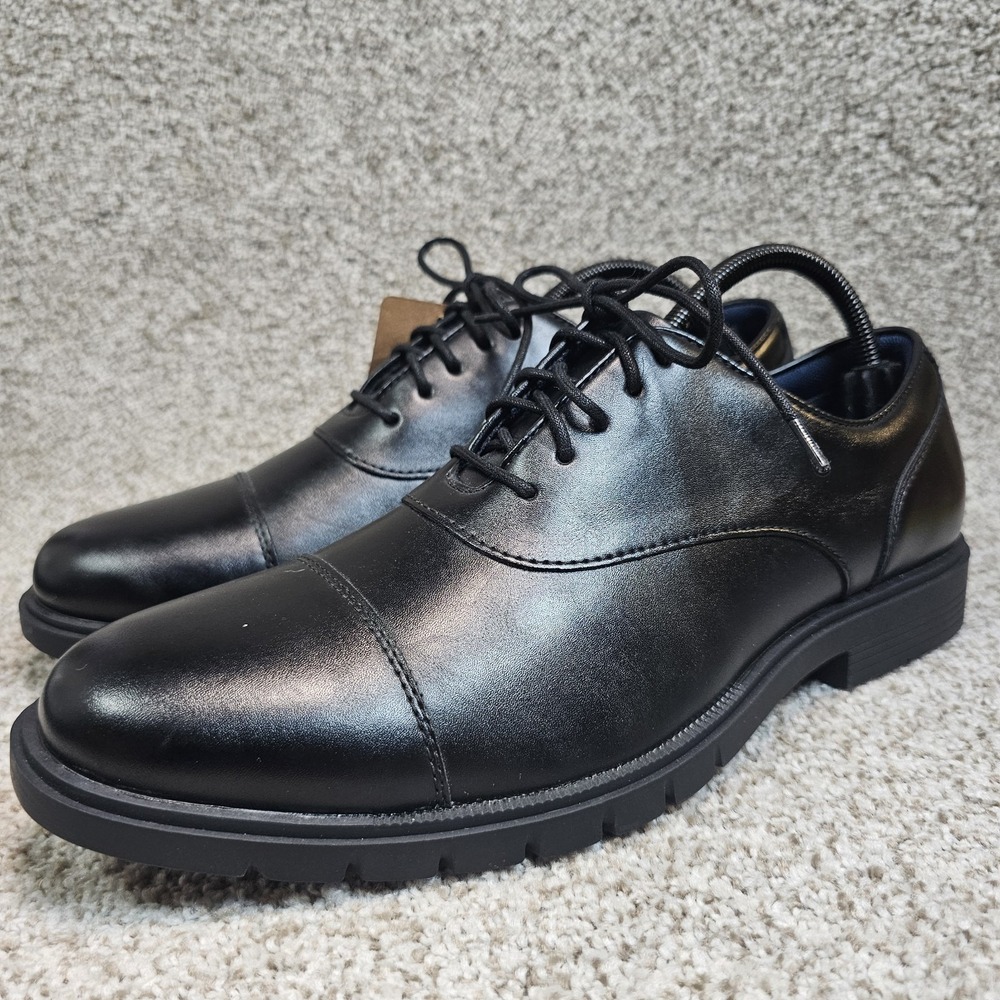 Dockers Mens 9.5M Black Lace Up Work Shoes Supreme Flex Comfort Office NWOB